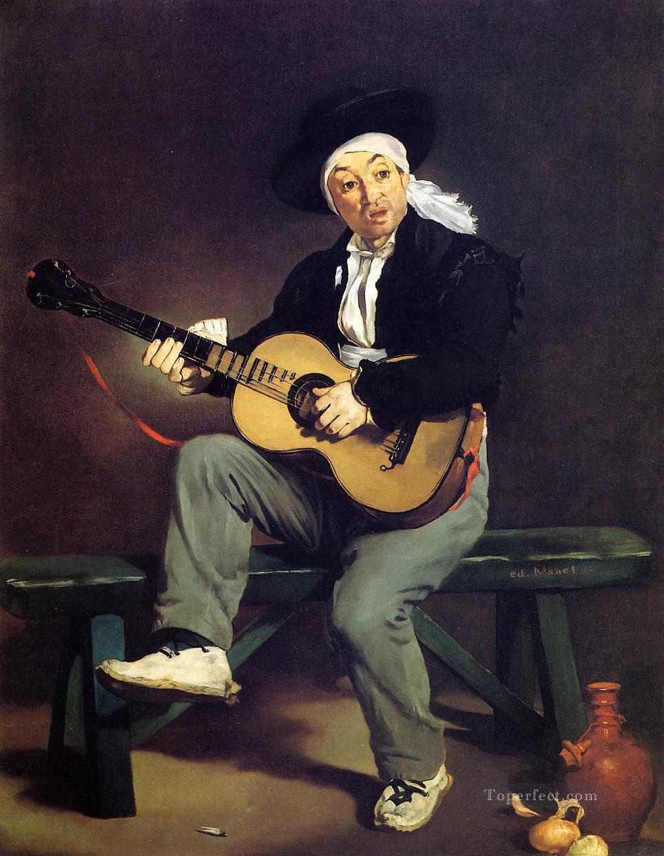 The Spanish Singer The Guitar Player Realism Impressionism Edouard Manet Oil Paintings